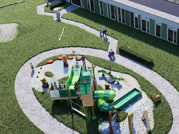 Nouvelle aire de jeux d'eau au camping de Roan Het Genieten.