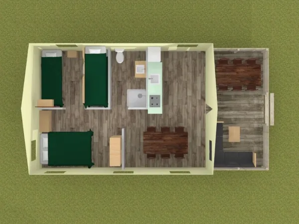 Vue d'ensemble du Roan Lodgetent Luxe.