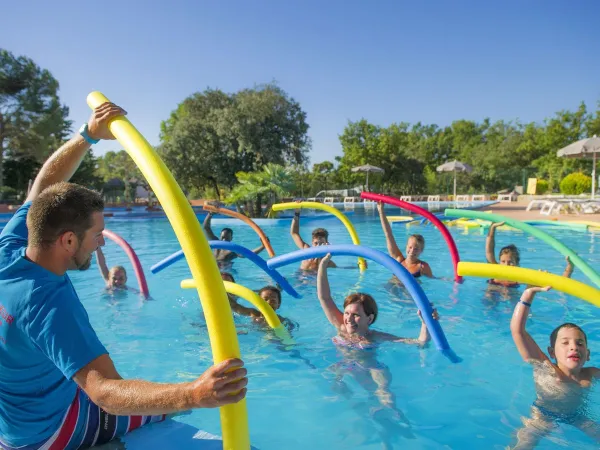 Animation aquatique au camping Roan Du Verdon.