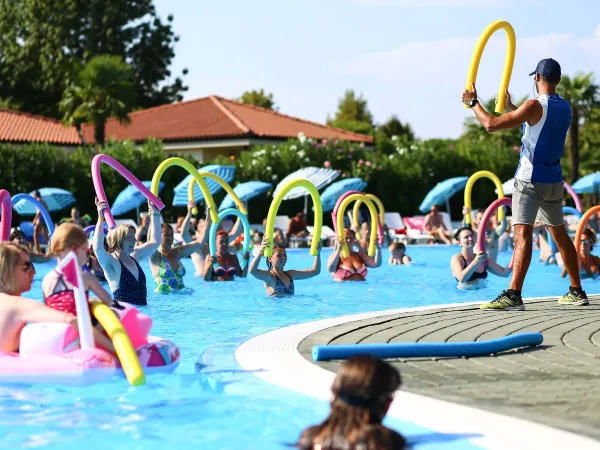 Aquagym au camping Roan Bella Italia.