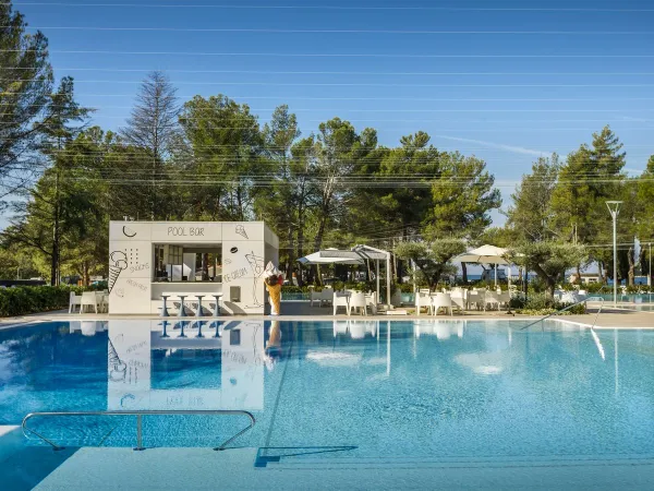 Piscine avec bar au camping Roan Valkanela.