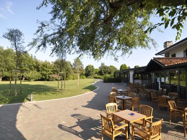 Terrasse du camping Roan Turistico.