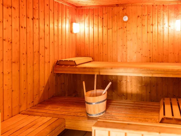 Le sauna du camping Roan Club Napoléon.