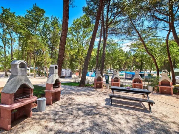 Table de pique-nique au camping Roan Stella Maris.