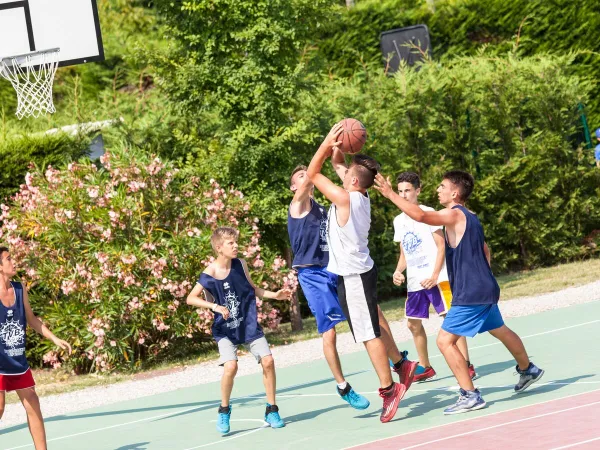 Terrain de basket au camping Roan San Francesco.