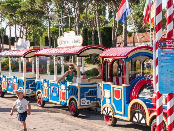 Train touristique au camping Roan Pra'delle Torri.