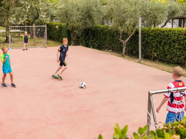 Terrain de football au camping Roan Eden.