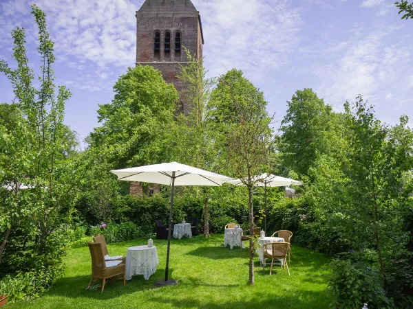 Le jardin de thé à Wijckel au camping Roan Marvilla Parks Friese Meren.