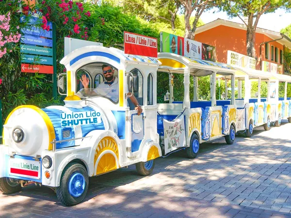 Un petit train au camping Roan Union Lido.