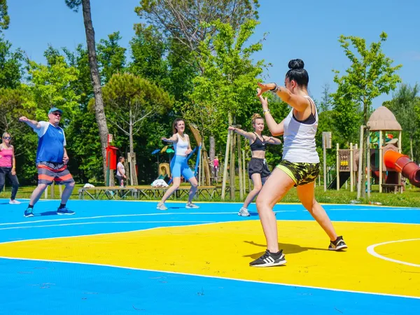 Aérobic au camping Roan Union Lido.