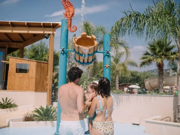 Père, mère et fils au camping Roan Caballo de Mar.