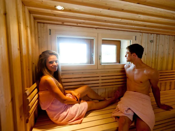 Espace sauna au camping Roan Bella Austria.