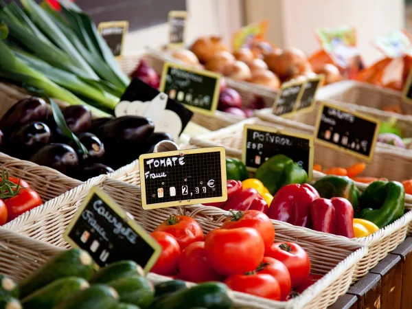 Légumes de supermarché Roan camping Karin.