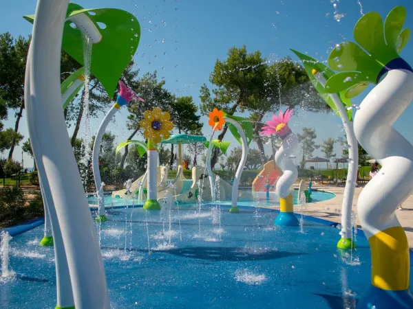 Piscine de l'aire de jeux du camping Roan Mediterraneo.