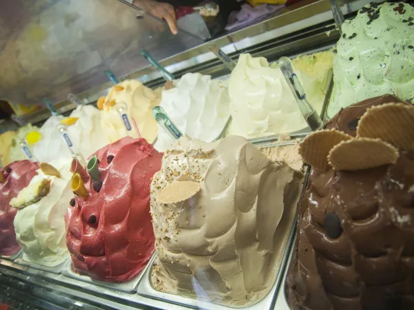 Glace à l'italienne au camping de Roan Okay Lido.