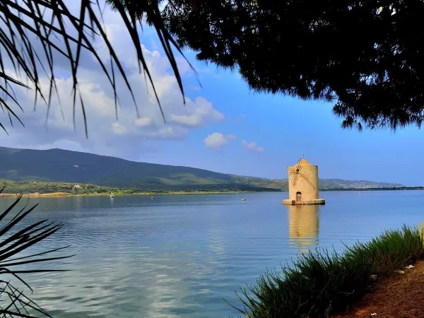 beau lac près du camping d'Orbetello.