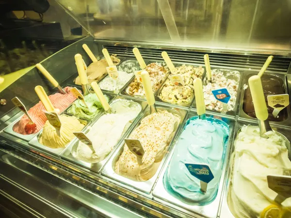 Glace à l'italienne au camping d'Orbetello.