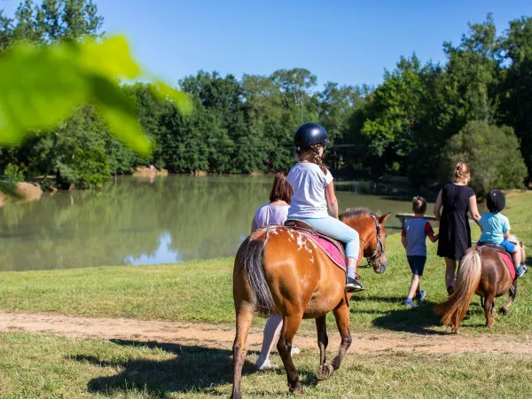 Promenade à cheval au camping Roan Château de Fonrives.