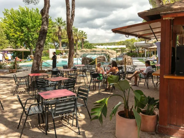 Terrasse du camping Roan El Garrofer.