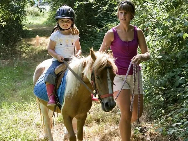 Promenade à poney au camping de Roan, Domaine de la Brèche.