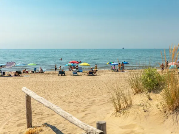 La plage du camping Roan Ca'Savio.