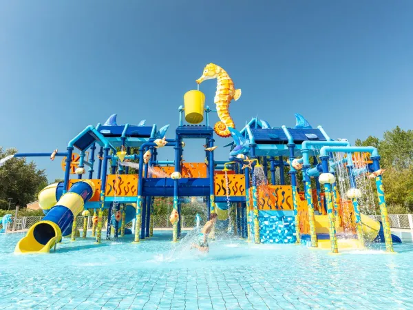 Aire de jeux d'eau au camping Roan Marina Di Venezia.