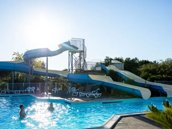 Quelques unes des piscines du Roan camping du Latois.