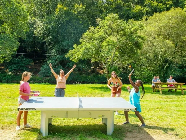 Tennis de table au camping Roan Le Ty Nadan.