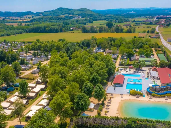 Vue d'ensemble du camping Roan de Galaure.