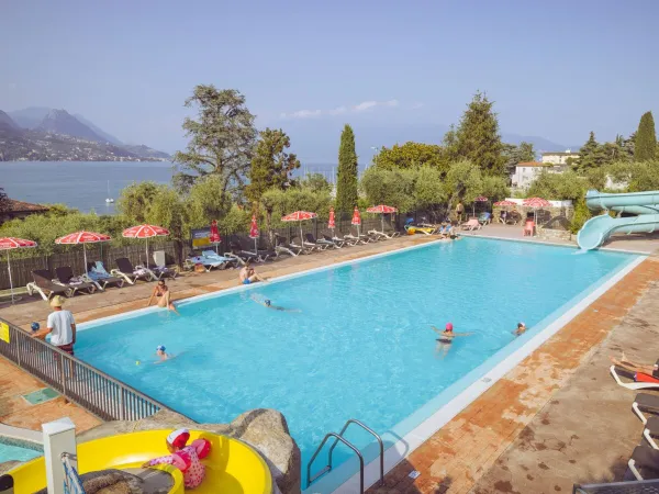 Vue d'ensemble de la piscine du camping Roan Eden.