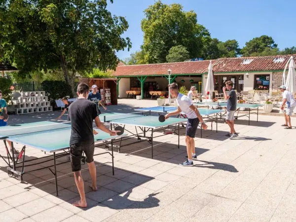 Tables de ping-pong au camping Roan La Clairière