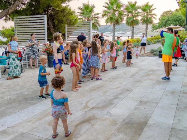 Mini disco au club enfants du camping Roan Amadria Park Trogir.