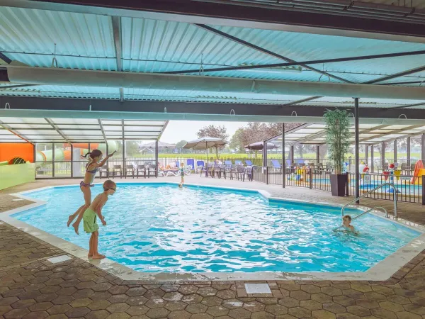 La piscine couverte du camping Roan 't Veld.