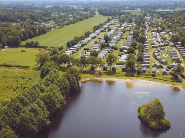 Vue du haut du camping Roan 't Veld.