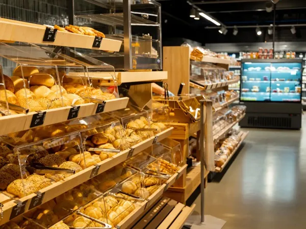 Vous trouverez des petits pains frais au magasin du camping Roan De Twee Bruggen.