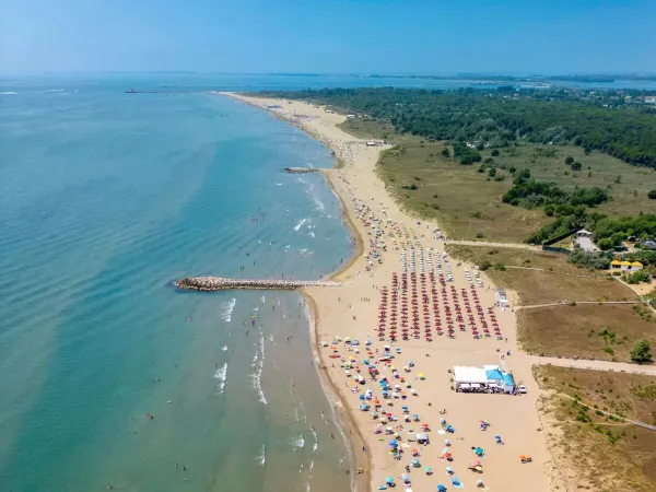La plage du camping Roan Ca'Savio.