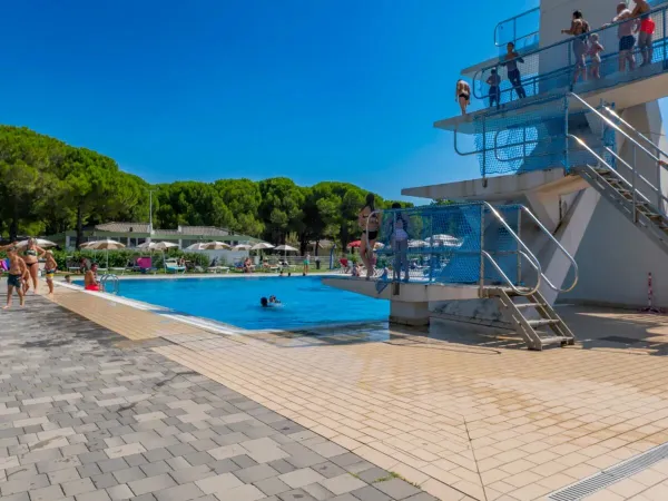 Plongeoirs au camping Roan Marina Julia Camping Village.