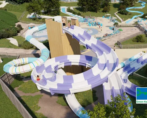 Nouveau toboggan rapide et toboggan racer au camping Roan Le Domaine du Clarys.
